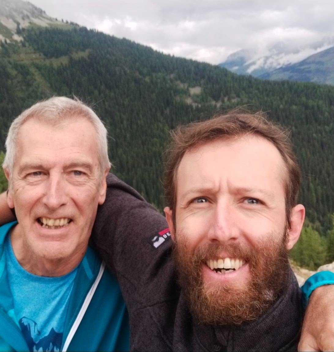 Federico e suo padre in montagna