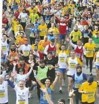 La partenza di una maratona